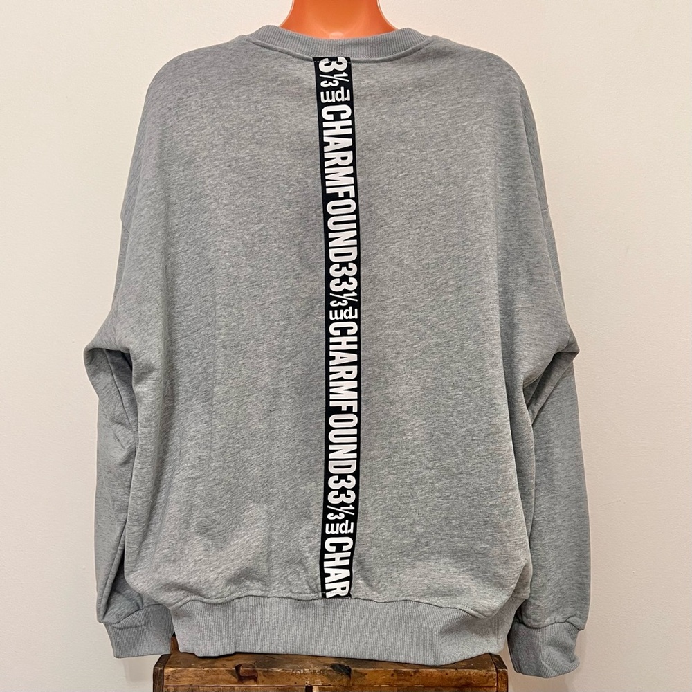 NWT Gray Belle De Jour Paris San Francisco Workwear Crewneck Sweatshirt Lounge